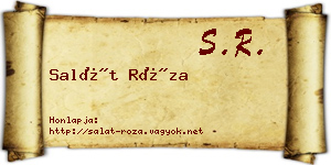 Salát Róza névjegykártya