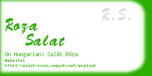 roza salat business card